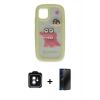 MARSİLYAN™- iPhone 11 Kılıf Akış Yansıma - Siyah 3D Antistatik Hayalet Cam Ekran Koruyucu + PVD Metal Kamera Lens - YL