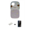 MARSİLYAN™- iPhone 11 Kılıf Akış Yansıma - Siyah 3D Antistatik Hayalet Cam Ekran Koruyucu + Renkli Kamera Lens Koruma Cam - YL