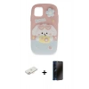 MARSİLYAN™- iPhone 11 Kılıf Akış Yansıma - Siyah 3D Antistatik Hayalet Cam Ekran Koruyucu + Renkli Kamera Lens Koruma Cam - YL