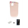 MARSİLYAN™- iPhone 11 Kılıf Akış Yansıma - Siyah 3D Antistatik Hayalet Cam Ekran Koruyucu + Renkli Kamera Lens Koruma Cam - YL
