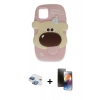 MARSİLYAN™- iPhone 11 Kılıf Akış Yansıma - Siyah 3D Antistatik Mat Seramik Nano Ekran Koruyucu + Pers Alüminyum Kamera Lens - GI