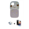 MARSİLYAN™- iPhone 11 Kılıf Akış Yansıma - Siyah 3D Antistatik Mat Seramik Nano Ekran Koruyucu + Pers Alüminyum Kamera Lens - GI