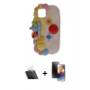 MARSİLYAN™- iPhone 11 Kılıf Akış Yansıma - Siyah 3D Antistatik Mat Seramik Nano Ekran Koruyucu + Kamera Lens Koruma Cam - SF