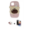 MARSİLYAN™- iPhone 11 Kılıf Akış Yansıma - Siyah 3D Antistatik Mat Seramik Nano Ekran Koruyucu + Pers Alüminyum Kamera Lens - KI