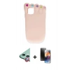 MARSİLYAN™- iPhone 11 Kılıf Akış Yansıma - Siyah 3D Antistatik Mat Seramik Nano Ekran Koruyucu + Raze Metal Kamera Lens - KI