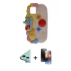 MARSİLYAN™- iPhone 11 Kılıf Akış Yansıma - Siyah 3D Antistatik Mat Seramik Nano Ekran Koruyucu + Mavi Raze Metal Kamera Lens
