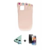 MARSİLYAN™- iPhone 11 Kılıf Akış Yansıma - Siyah 3D Antistatik Mat Seramik Nano Ekran Koruyucu + Mavi Raze Metal Kamera Lens