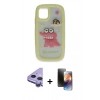 MARSİLYAN™- iPhone 11 Kılıf Akış Yansıma - Siyah 3D Antistatik Mat Seramik Nano Ekran Koruyucu + Mor Raze Metal Kamera Lens