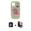 MARSİLYAN™- iPhone 11 Kılıf Akış Yansıma - Siyah 3D Antistatik Mat Seramik Nano Ekran Koruyucu + PVD Metal Kamera Lens - YL