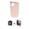 MARSİLYAN™- iPhone 11 Kılıf Akış Yansıma - Siyah 3D Antistatik Mat Seramik Nano Ekran Koruyucu + PVD Metal Kamera Lens - YL