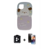 MARSİLYAN™- iPhone 11 Kılıf Akış Yansıma - Siyah 3D Antistatik Mat Seramik Nano Ekran Koruyucu + PVD Metal Kamera Lens - YL