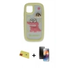 MARSİLYAN™- iPhone 11 Kılıf Akış Yansıma - Siyah 3D Antistatik Mat Seramik Nano Ekran Koruyucu + Rainbow Kamera Lens Koruma Cam - KI