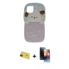 MARSİLYAN™- iPhone 11 Kılıf Akış Yansıma - Siyah 3D Antistatik Mat Seramik Nano Ekran Koruyucu + Rainbow Kamera Lens Koruma Cam - KI
