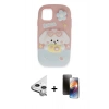 MARSİLYAN™- iPhone 11 Kılıf Akış Yansıma - Siyah 3D Antistatik Mat Seramik Nano Ekran Koruyucu + Raze Metal Kamera Lens - GS