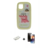 MARSİLYAN™- iPhone 11 Kılıf Akış Yansıma - Siyah 3D Antistatik Mat Seramik Nano Ekran Koruyucu + Renkli Kamera Lens Koruma Cam - SI