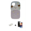 MARSİLYAN™- iPhone 11 Kılıf Akış Yansıma - Siyah 3D Antistatik Mat Seramik Nano Ekran Koruyucu + Renkli Kamera Lens Koruma Cam - SI
