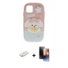MARSİLYAN™- iPhone 11 Kılıf Akış Yansıma - Siyah 3D Antistatik Mat Seramik Nano Ekran Koruyucu + Sarı Renkli Kamera Lens Koruma Cam
