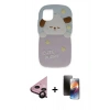 MARSİLYAN™- iPhone 11 Kılıf Akış Yansıma - Siyah 3D Antistatik Mat Seramik Nano Ekran Koruyucu + Siyah Raze Metal Kamera Lens