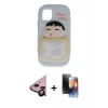 MARSİLYAN™- iPhone 11 Kılıf Akış Yansıma - Siyah 3D Antistatik Mat Seramik Nano Ekran Koruyucu + Siyah Raze Metal Kamera Lens
