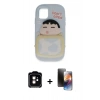 MARSİLYAN™- iPhone 11 Kılıf Akış Yansıma - Siyah 3D Antistatik Mat Seramik Nano Ekran Koruyucu + PVD Metal Kamera Lens - TU