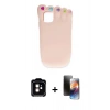 MARSİLYAN™- iPhone 11 Kılıf Akış Yansıma - Siyah 3D Antistatik Mat Seramik Nano Ekran Koruyucu + PVD Metal Kamera Lens - TU