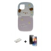 MARSİLYAN™- iPhone 11 Kılıf Akış Yansıma - Siyah 3D Antistatik Mat Seramik Nano Ekran Koruyucu + Renkli Kamera Lens Koruma Cam - YL