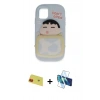 MARSİLYAN™- iPhone 11 Kılıf Akış Yansıma - Siyah 3D Antistatik Seramik Nano Ekran Koruyucu + Rainbow Kamera Lens Koruma Cam - KI