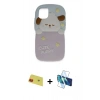 MARSİLYAN™- iPhone 11 Kılıf Akış Yansıma - Siyah 3D Antistatik Seramik Nano Ekran Koruyucu + Rainbow Kamera Lens Koruma Cam - KI