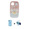 MARSİLYAN™- iPhone 11 Kılıf Akış Yansıma - Siyah 3D Antistatik Seramik Nano Ekran Koruyucu + Neon Fosforlu Kamera Lens - MI