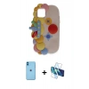 MARSİLYAN™- iPhone 11 Kılıf Akış Yansıma - Siyah 3D Antistatik Seramik Nano Ekran Koruyucu + Neon Fosforlu Kamera Lens - MI