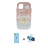MARSİLYAN™- iPhone 11 Kılıf Akış Yansıma - Siyah 3D Antistatik Seramik Nano Ekran Koruyucu + Neon Fosforlu Kamera Lens - YL
