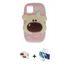 MARSİLYAN™- iPhone 11 Kılıf Akış Yansıma - Siyah 3D Antistatik Seramik Nano Ekran Koruyucu + Pers Alüminyum Kamera Lens - KI