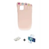 MARSİLYAN™- iPhone 11 Kılıf Akış Yansıma - Siyah 3D Antistatik Seramik Nano Ekran Koruyucu + Renkli Kamera Lens Koruma Cam - SI