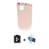 MARSİLYAN™- iPhone 11 Kılıf Akış Yansıma - Siyah 3D Antistatik Seramik Nano Ekran Koruyucu + Siyah PVD Metal Kamera Lens