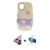 MARSİLYAN™- iPhone 11 Kılıf Akış Yansıma - Siyah 3D Antistatik Seramik Nano Ekran Koruyucu + Raze Metal Kamera Lens - SH