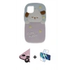 MARSİLYAN™- iPhone 11 Kılıf Akış Yansıma - Siyah 3D Antistatik Seramik Nano Ekran Koruyucu + Raze Metal Kamera Lens - SH
