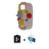MARSİLYAN™- iPhone 11 Kılıf Akış Yansıma - Siyah 3D Antistatik Seramik Nano Ekran Koruyucu + PVD Metal Kamera Lens - TU