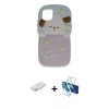 MARSİLYAN™- iPhone 11 Kılıf Akış Yansıma - Siyah 3D Antistatik Seramik Nano Ekran Koruyucu + Renkli Kamera Lens Koruma Cam - TU