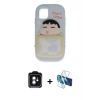 MARSİLYAN™- iPhone 11 Kılıf Akış Yansıma - Siyah 3D Antistatik Seramik Nano Ekran Koruyucu + PVD Metal Kamera Lens - YL