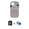 MARSİLYAN™- iPhone 11 Kılıf Akış Yansıma - Siyah 3D Antistatik Seramik Nano Ekran Koruyucu + PVD Metal Kamera Lens - YL