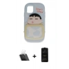 MARSİLYAN™- iPhone 11 Kılıf Akış Yansıma - Siyah 6D Antistatik Mat Seramik Hayalet Nano Ekran Koruyucu + Kamera Lens Koruma Cam - SF
