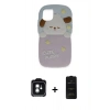 MARSİLYAN™- iPhone 11 Kılıf Akış Yansıma - Siyah 6D Antistatik Mat Seramik Hayalet Nano Ekran Koruyucu + PVD Metal Kamera Lens - YL
