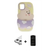 MARSİLYAN™- iPhone 11 Kılıf Akış Yansıma - Siyah 6D Antistatik Mat Seramik Hayalet Nano Ekran Koruyucu + Raze Metal Kamera Lens - GS