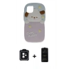 MARSİLYAN™- iPhone 11 Kılıf Akış Yansıma - Siyah 6D Antistatik Mat Seramik Hayalet Nano Ekran Koruyucu + PVD Metal Kamera Lens - SH