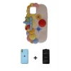 MARSİLYAN™- iPhone 11 Kılıf Akış Yansıma - Siyah 6D Antistatik Mat Seramik Hayalet Nano Ekran Koruyucu + Neon Fosforlu Kamera Lens - YL