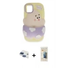MARSİLYAN™- iPhone 11 Kılıf Akış Yansıma - Siyah 6D Mat Seramik Hayalet Nano Ekran Koruyucu + Lacivert Pers Alüminyum Kamera Lens