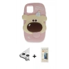 MARSİLYAN™- iPhone 11 Kılıf Akış Yansıma - Siyah 6D Mat Seramik Hayalet Nano Ekran Koruyucu + Raze Metal Kamera Lens - GS