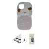 MARSİLYAN™- iPhone 11 Kılıf Akış Yansıma - Siyah 6D Mat Seramik Hayalet Nano Ekran Koruyucu + Raze Metal Kamera Lens - GS