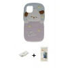 MARSİLYAN™- iPhone 11 Kılıf Akış Yansıma - Siyah 6D Mat Seramik Hayalet Nano Ekran Koruyucu + Renkli Kamera Lens Koruma Cam - SI