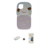 MARSİLYAN™- iPhone 11 Kılıf Akış Yansıma - Siyah 6D Mat Seramik Hayalet Nano Ekran Koruyucu + Renkli Kamera Lens Koruma Cam - SI